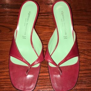 Red Sigerson Morrison Kitten Heel Shoes 7.5
